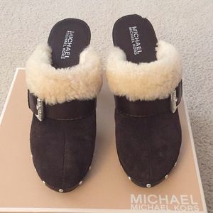 Michael Kors Shearling Clogs